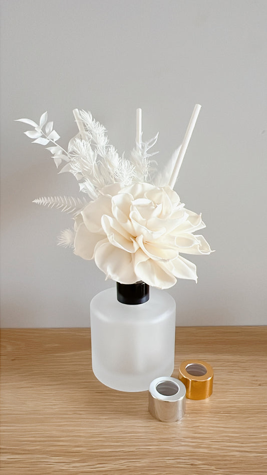 Frosted Sola Floral Diffuser Set