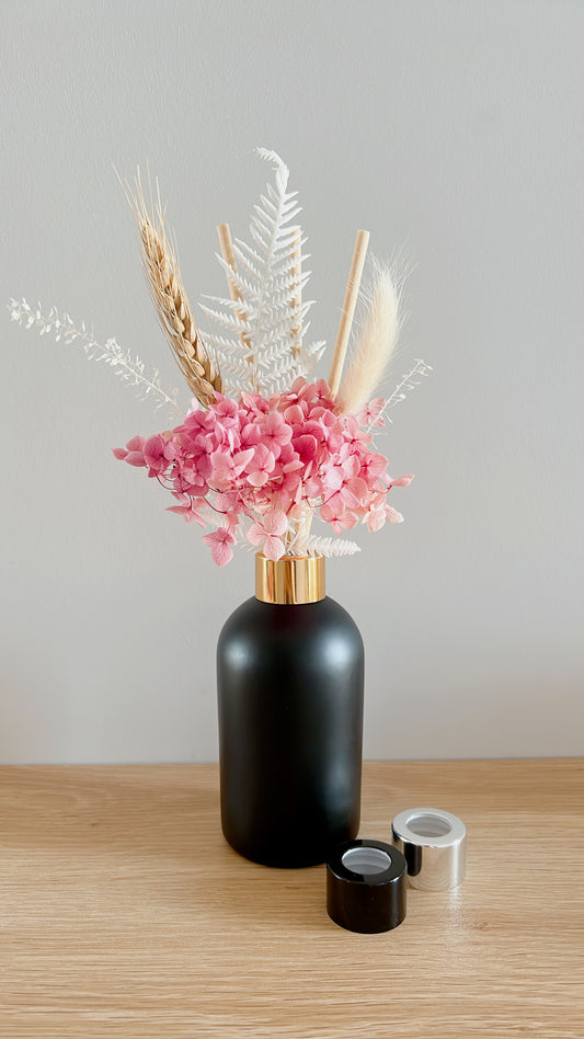 Tall Black Deluxe Floral Diffuser Set